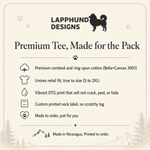 Bella+Canvas 3001 size and fit guide for the Finnish Lapphund Life is Better with a Lapphund Minimalist Graphic T-Shirt Finnish Lapphund t-shirt