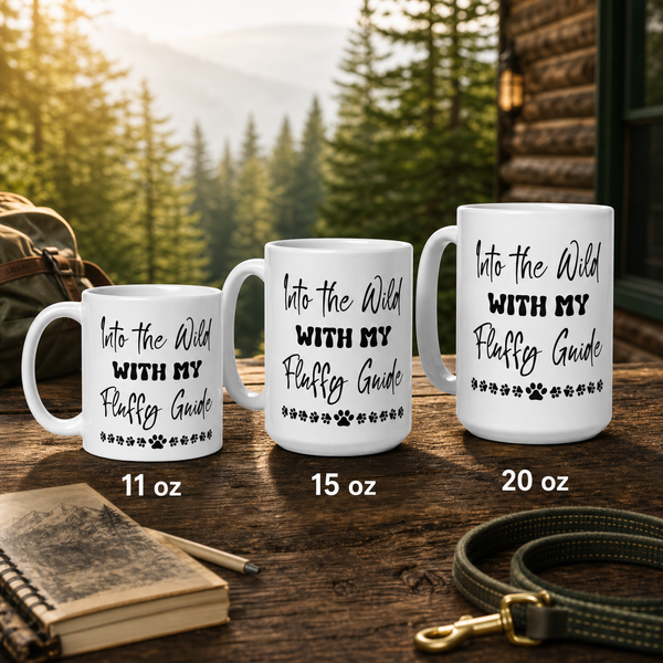 Finnish Lapphund Mug Into Wild Fluffy Guide Pet Fan Gift Finnish Lapphund mug size lineup, 11oz 15oz and 20oz