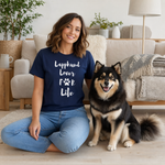 Lapphund Lover For Life T-Shirt – Celebrate Your Lifelong Love for Lapphunds Finnish Lapphund t-shirt worn, lifestyle photo