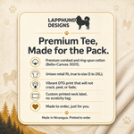 Bella+Canvas 3001 size and fit guide for the Finnish Lapphund Fluff Hustle T-Shirt Finnish Lapphund t-shirt