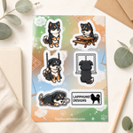 Finnish Lapphund Waiting Moments Sticker Sheet – Quiet Time, Lonely Days & Gentle Emotions Finnish Lapphund sticker sheet
