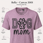Bella+Canvas 3001 size and fit guide for the Paw Print Dog Mom T-Shirt - Finnish Lapphund Adventure Tee Finnish Lapphund t-shirt