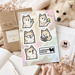 Finnish Lapphund Puppy Expressions Sticker Sheet – Curious, Thoughtful & Sweet Moments Finnish Lapphund sticker sheet as a gift