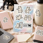 Finnish Lapphund Pointing Reactions Sticker Sheet – Calling Out, Surprise & “Look Over There” Expressions Finnish Lapphund stickers applied in real use