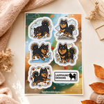 Finnish Lapphund Autumn Trail Sticker Sheet – Fall Hikes, Leaf Play & Outdoor Adventure Finnish Lapphund sticker sheet