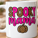 Printed design close-up on the Finnish Lapphund Spooky Mama Halloween Mug Finnish Lapphund mug