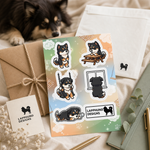 Finnish Lapphund Waiting Moments Sticker Sheet – Quiet Time, Lonely Days & Gentle Emotions Finnish Lapphund sticker sheet as a gift