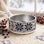 Arctic Berry Knit Finnish Lapphund 32oz dog bowl