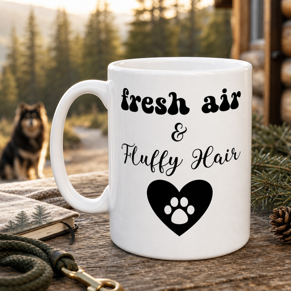 Finnish Lapphund Mug Fresh Air Fluffy Hair Nordic Gift Finnish Lapphund ceramic mug