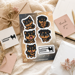 Finnish Lapphund Puppy Reactions Sticker Sheet – Cute Faces, Big Feelings & Expressions Finnish Lapphund sticker sheet as a gift