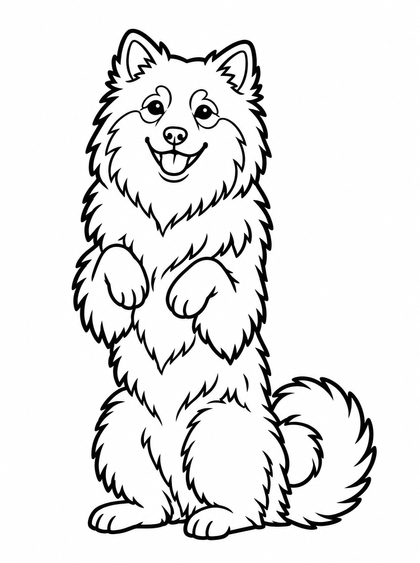 Colouring page: Sitting up to beg