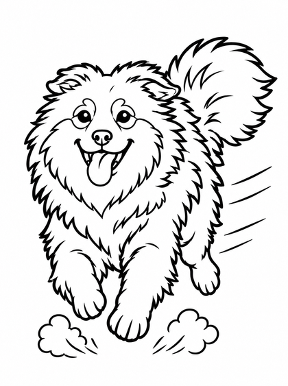 Colouring page: Full speed zoomies