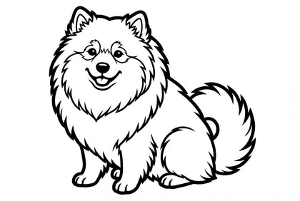 Colouring page: Lappy in the leaves