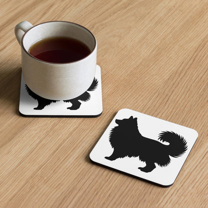 Finnish Lapphund Coaster – Black Silhouette Logo Design