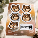Finnish Lapphund Subtle Reactions Sticker Sheet – Side-Eye, Mild Surprise & Quiet Humor Faces Finnish Lapphund t-shirt worn, lifestyle photo