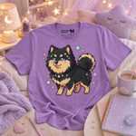 Finnish Lapphund Chibi Starry Sparkle Cute Illustration T-Shirt Finnish Lapphund t-shirt