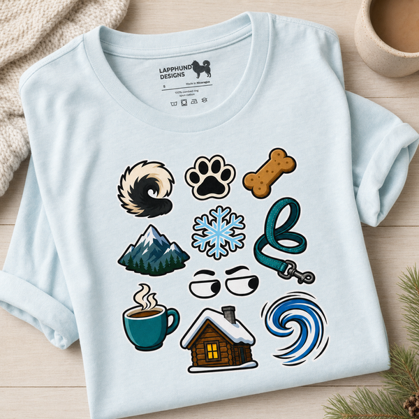 Finnish Lapphund Icon Collage T-Shirt Finnish Lapphund t-shirt