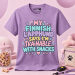 Finnish Lapphund Trainable With Snacks T-Shirt Finnish Lapphund t-shirt