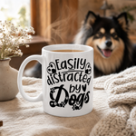 Finnish Lapphund Mug Easily Distracted Dogs Dog Enthusiast Gift Finnish Lapphund mug in use