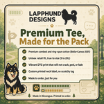 Bella+Canvas 3001 size and fit guide for the Finnish Lapphund Dog Park NPC T-Shirt Finnish Lapphund t-shirt