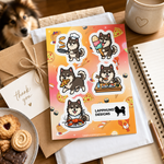 Finnish Lapphund Food & Treats Sticker Sheet – Pizza, Ice Cream & Snack Time Finnish Lapphund sticker sheet as a gift