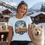 Finnish Lapphund Apres Zoomies T-Shirt Finnish Lapphund t-shirt worn, lifestyle photo