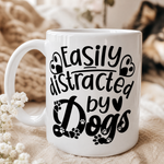 Glossy print detail on the Finnish Lapphund Mug Easily Distracted Dogs Dog Enthusiast Gift Finnish Lapphund mug