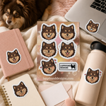 Finnish Lapphund Affectionate Smiles Sticker Sheet – Warm Expressions, Blush & Loving Faces Finnish Lapphund stickers applied in real use