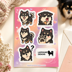 Finnish Lapphund Cute Expressions Sticker Sheet – Happy, Curious & Playful Designs Finnish Lapphund sticker sheet