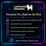 Bella+Canvas 3001 size and fit guide for the Finnish Lapphund Futuristic Cyber Tech Neon T-Shirt Finnish Lapphund t-shirt