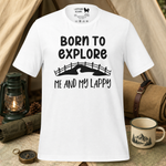 Born to Explore with My Lappy T-Shirt – Adventure-Ready Apparel for Lapphund Lovers Finnish Lapphund t-shirt
