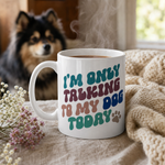 Finnish Lapphund Mug Only Talking Dog Today Pet Lover Gift Finnish Lapphund mug in use