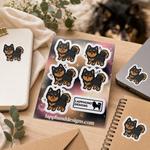 Finnish Lapphund Daily Puppy Moods Sticker Sheet – Calm Smiles, Cozy Tiredness & Gentle Expressions Finnish Lapphund stickers applied in real use