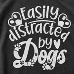 Easily Distracted by Dogs Finnish Lapphund T-Shirt design close-up on a Finnish Lapphund t-shirt