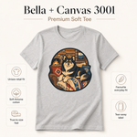 Bella+Canvas 3001 size and fit guide for the Finnish Lapphund Cozy Cabin King T-Shirt Finnish Lapphund t-shirt