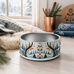 Lapland Antler Folk Finnish Lapphund 32oz dog bowl in a cozy home setting