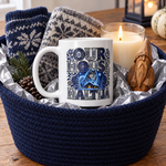 Finnish Lapphund Our House Haltija Halloween Mug Finnish Lapphund mug in a Halloween gift basket