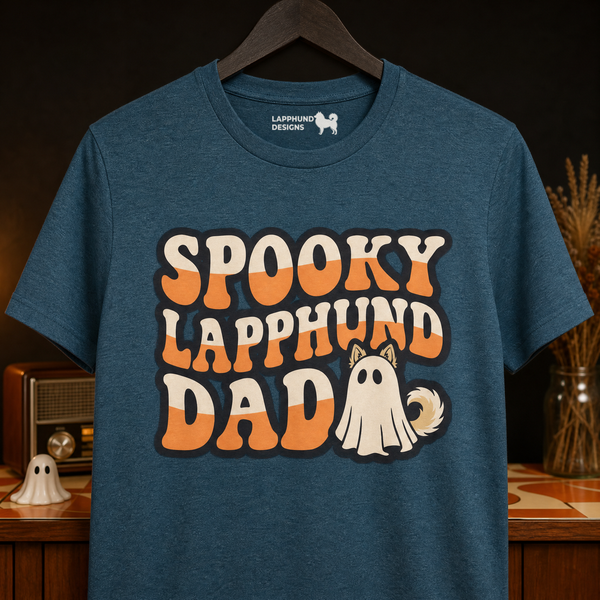 Spooky Lapphund Dad Halloween T-Shirt Finnish Lapphund t-shirt