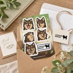Finnish Lapphund Nature Calm Sticker Sheet – Fresh Air Smiles, Relaxed Faces & Outdoor Peace Finnish Lapphund sticker sheet as a gift