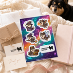 Finnish Lapphund Fantasy Magic Sticker Sheet – Wizard, Fairy & Dragon Designs Finnish Lapphund sticker sheet as a gift