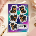 Finnish Lapphund Happy Poses Sticker Sheet – Cheerful Smiles, Playful Stance & Everyday Joy Finnish Lapphund sticker sheet