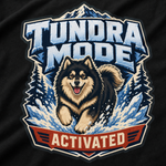 Finnish Lapphund Tundra Mode T-Shirt design close-up on a Finnish Lapphund t-shirt