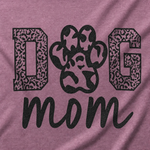 Paw Print Dog Mom T-Shirt - Finnish Lapphund Adventure Tee design close-up on a Finnish Lapphund t-shirt