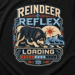Finnish Lapphund Reindeer Reflex Loading T-Shirt design close-up on a Finnish Lapphund t-shirt