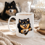 Finnish Lapphund Mug Playful Puppy Nordic Dog Lover Gift Finnish Lapphund mug in use
