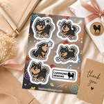 Finnish Lapphund Playful Puppy Sticker Sheet – Energetic Poses, Curiosity & Happy Movement Finnish Lapphund sticker sheet as a gift