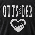 Outsider Finnish Lapphund T-Shirt - Bold Nature & Adventure design close-up on a Finnish Lapphund t-shirt