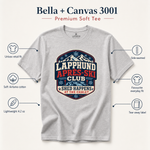 Bella+Canvas 3001 size and fit guide for the Finnish Lapphund Apres-Ski Club T-Shirt Finnish Lapphund t-shirt
