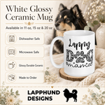Care and product info for the Finnish Lapphund Mug Lappy Mama Paw Nordic Dog Gift Finnish Lapphund mug