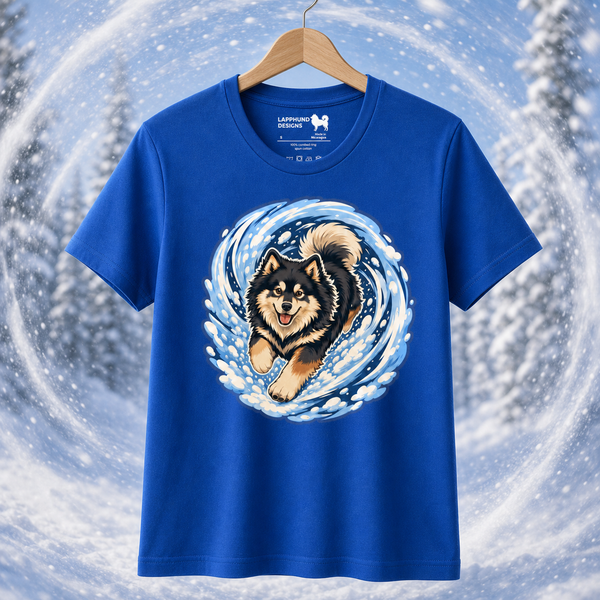 Finnish Lapphund Snow Zoomies Vortex T-Shirt Finnish Lapphund t-shirt